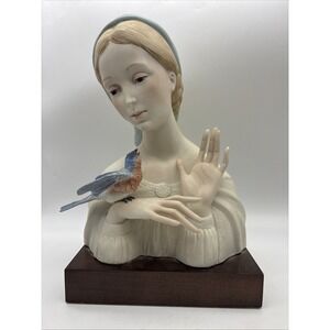 Cybis Madonna with Blue Bird Porcelain Bust